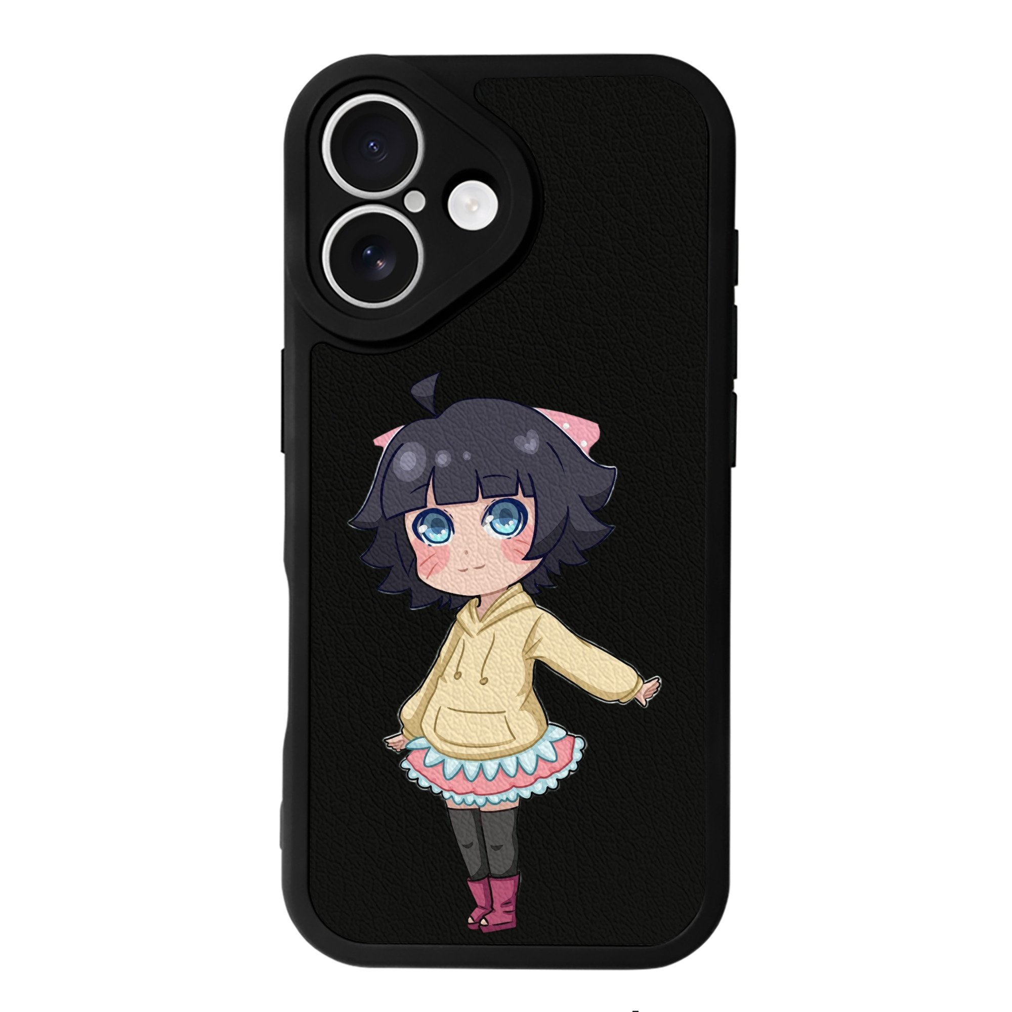 （画像用） NARUTO -ナルト- うずまき ヒマワリ Uzumaki Himawari 【iPhone 16シリーズ対応】シリコンスマホケース（レザー調） 材質：シリコン